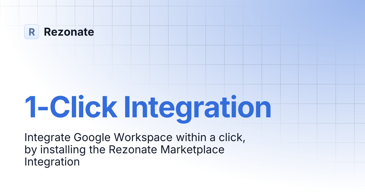 1-Click Integration | Rezonate